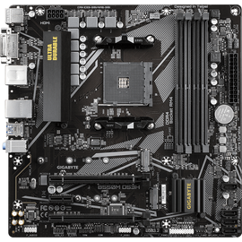  MB sAM4 Gigabyte B550M DS3H  4xDDR4-3200, DVI-D+HDMI, 2xPCI-Ex16, 1xPCI-Ex1, 4xSATA3(RAID 0/1/10), 2xM.2, 8 Ch Audio, GLan, (4+2)xUSB2.0, (4+2)xUSB3.2, 1xPS/2, mATX, RTL 