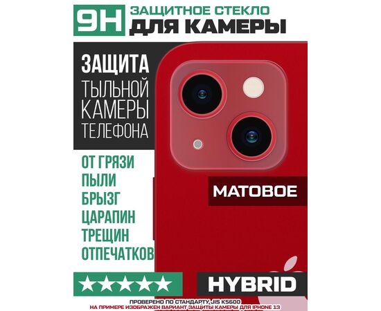  Стекло защитное гибридное МАТОВОЕ Krutoff для камеры Oppo Reno 6 (2 шт.) 