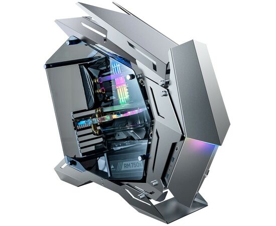  Корпус JONSBO MOD3 Gray без БП, боковые панели из закаленного стекла, mini-ITX, micro-ATX, ATX, серебристый 