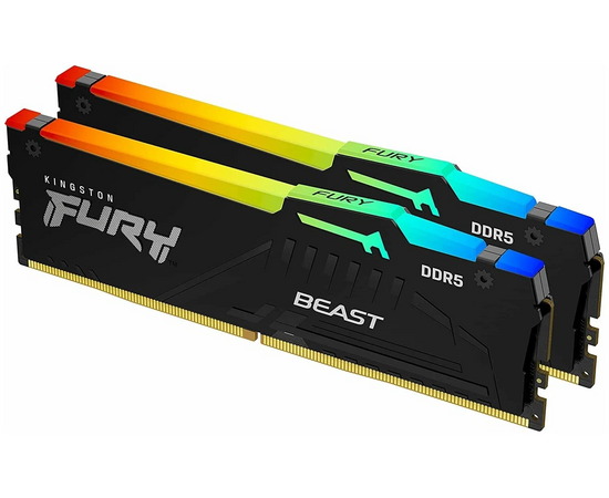 ОЗУ Kingston FURY Beast RGB EXPO Gaming Memory (KF560C36BBEAK2-16) DDR5 6000 16GB DIMM Non-ECC, CL36 , 1.35V, (Kit of 2) 1RX16 36-38-38 