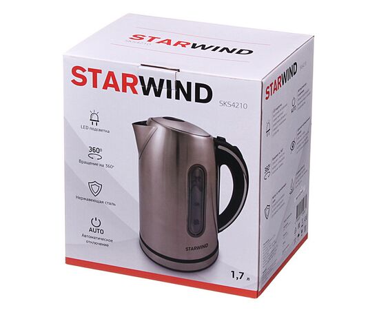  Чайник Starwind SKS4210 серебристый матовый 