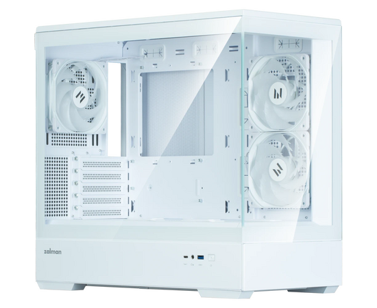  Корпус ZALMAN P30 V2, MATX, White, Window, 2x3.5", 3x2.5", 1xUSB Type-C, 1xUSB3.0, Side 2x120mm ARGB, Rear 1x120mm ARGB, VGA support 