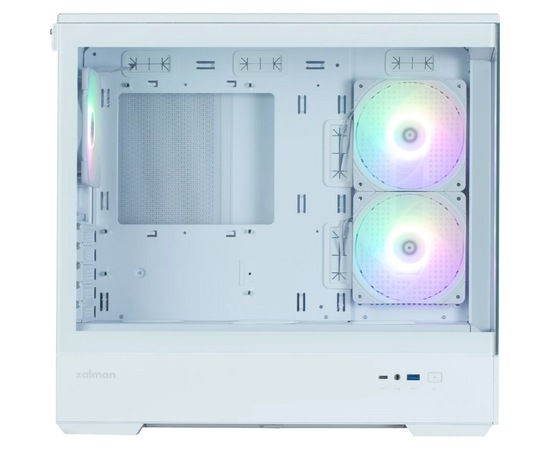  Корпус ZALMAN P30 V2, MATX, White, Window, 2x3.5", 3x2.5", 1xUSB Type-C, 1xUSB3.0, Side 2x120mm ARGB, Rear 1x120mm ARGB, VGA support 